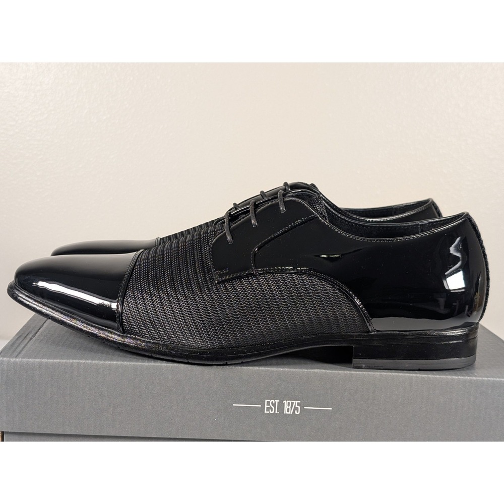 Stacy Adams Pharaoh Oxford Cap Toe Men's 13 WIDE Black Dress Shoes 25530-001 - Picture 4 of 10